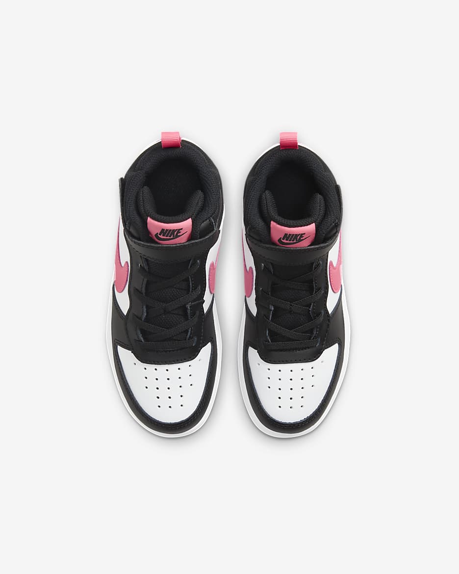 Nike Court Borough deals Mid 2 Sneakers Black Pink Size 11C